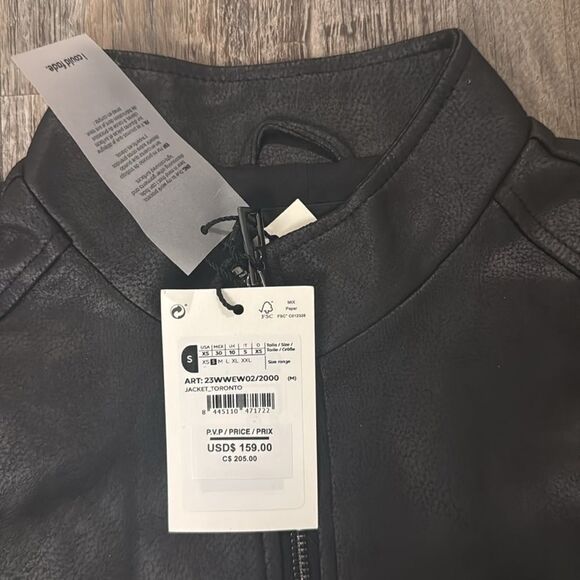 Desigual Women's Toronto Very Soft Slim Biker Jacket 23WWED02 In Black SZ XS NWT - Picture 8 of 8